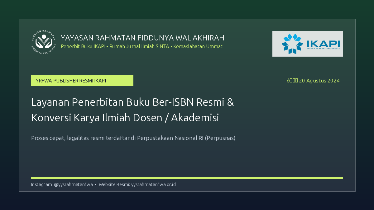 Sosialisasi Standar Penerbitan Buku Ber-ISBN Resmi Anggota Luar Biasa IKAPI